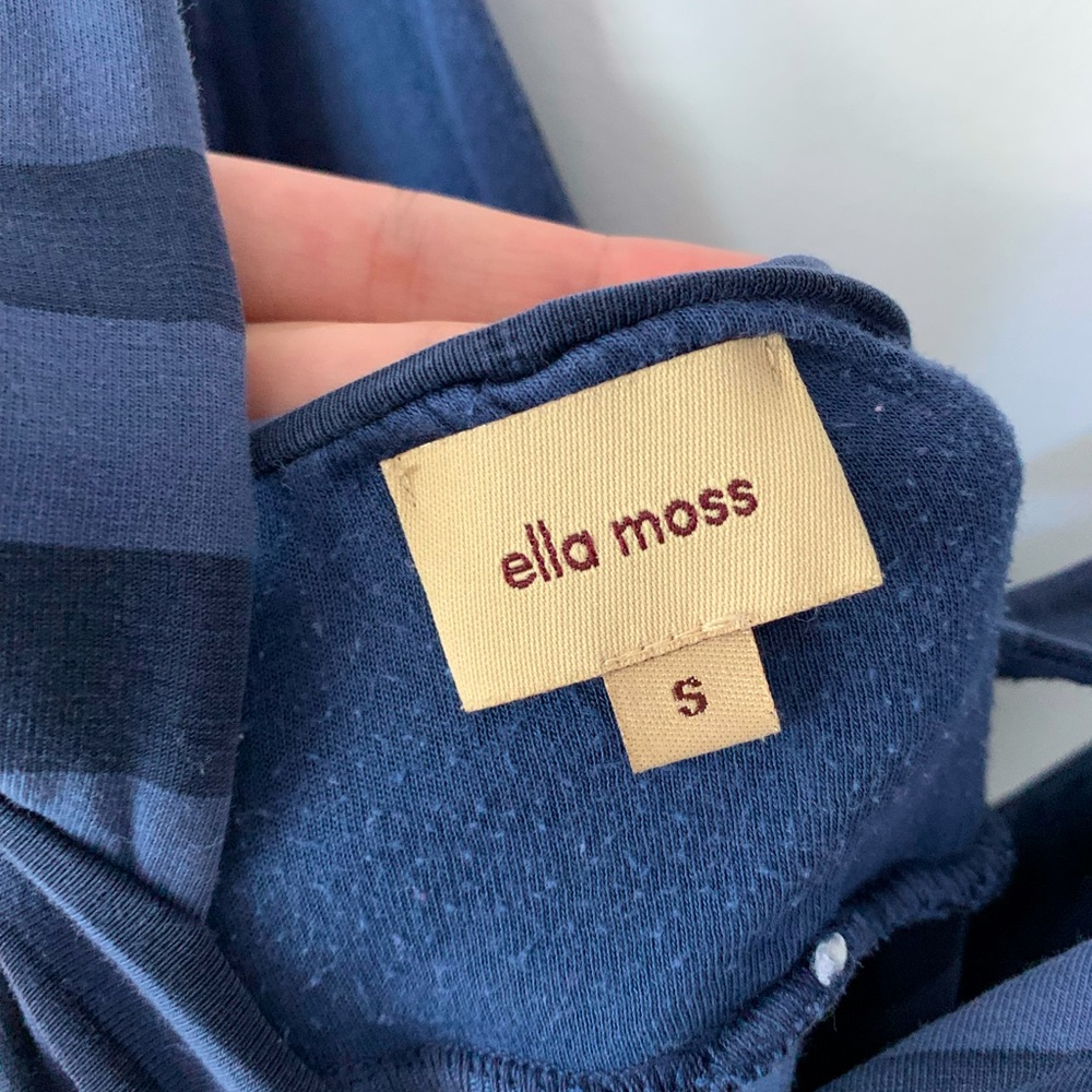 Size S Ella Moss navy striped dress